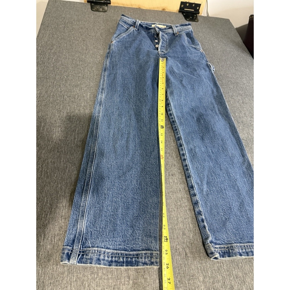 Levi's Premium Ribcage Straight Cargo Style Jeans Sz 26 - Picture 3 of 13
